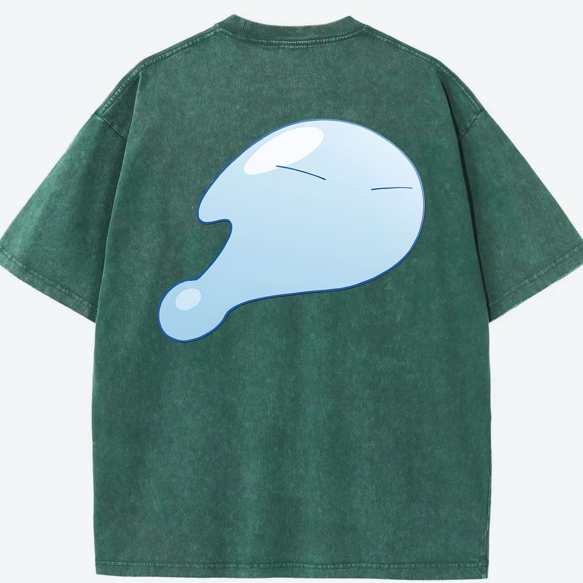 （画像用） 転スラ Regarding Reincarnated to Slime 綿100% ヴィンテージ風 半袖Tシャツ（背面プリント）